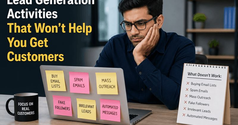Lead generation activities that waste money and don't bring customers